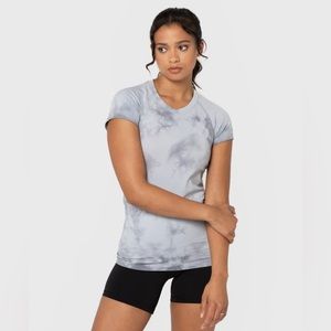 marble dye rhino grey lululemon swiftly tech short sleeve shirt 2.0 size 6